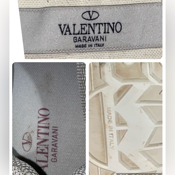 VALENTINO GARAVANI Sneaker Climber Sliver/Burgundy EUR 38.5 USA W8-8.5 M 7-7.5 - Picture 13 of 16